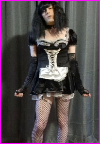 Exposed sissy maid Beverly from Alabama