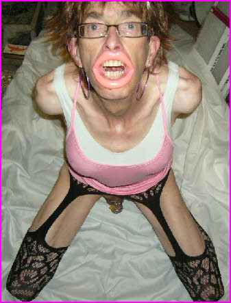 Exposed sissy David from Canada wearing pink plastic blowjob lips Exposed sissy David from Canada wearing pink plastic blowjob lips