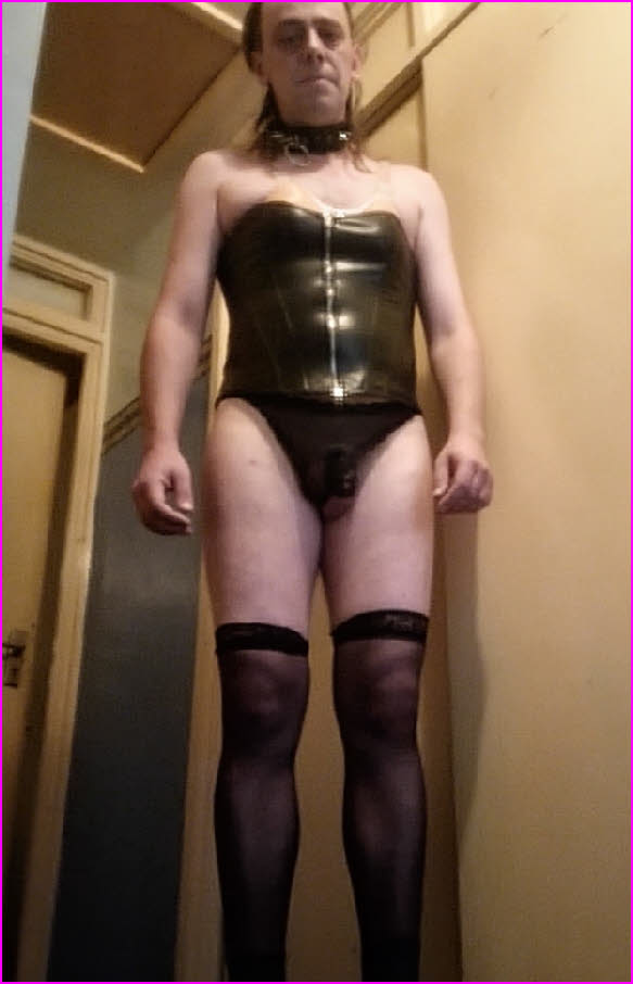 Sissy Raven failing as a man in kinky black lingerie Sissy Raven failing as a man in kinky black lingerie