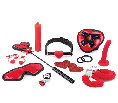 Cute red beginner's BDSM role-play kit