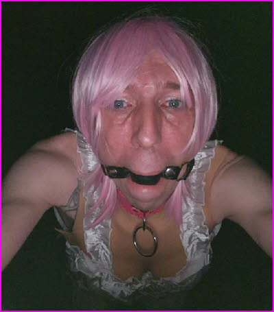 Pink-haired sissy loser Cassandra kept quiet with ball-gag Pink-haired sissy loser Cassandra kept quiet with ball-gag