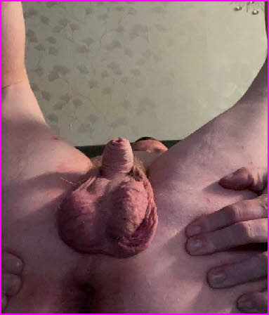 What a tragically small and ugly penis Sissy Madison has between his legs