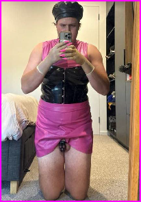 Exposed sissy loser Jasmine from Tasmania reveals his limp caged clit