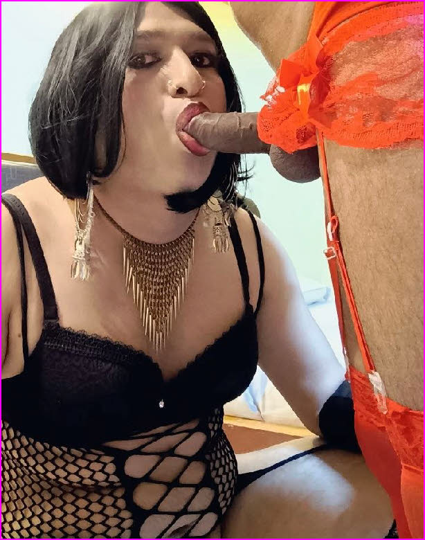 Dumb sissy loser Candi worships hung transvestite's throbbing dick Dumb sissy loser Candi worships hung transvestite's throbbing dick