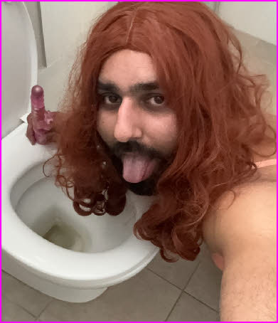 Transvestite loser Sammy loves to lick piss stains off toilets