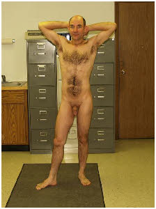 Bisexual male slut Michael naked in the office