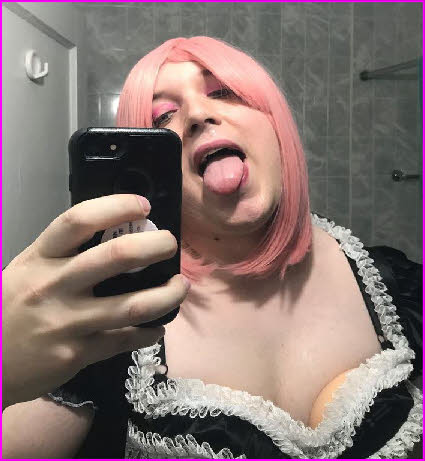 Cum-hungry sissy maid Jennifer exposed