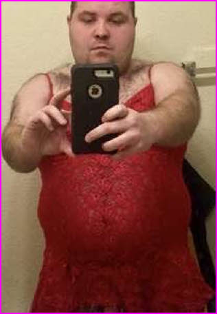 Sissy fucktoy Mark in slutty red nightie