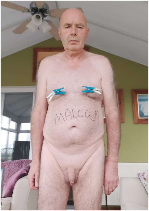 Shamed sissy husband Malcolm Carter forced to pose naked Shamed sissy husband Malcolm Carter forced to pose naked