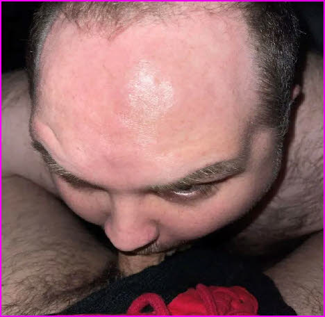 Closet sissy Mark exposed with a rock-hard cock between his lips