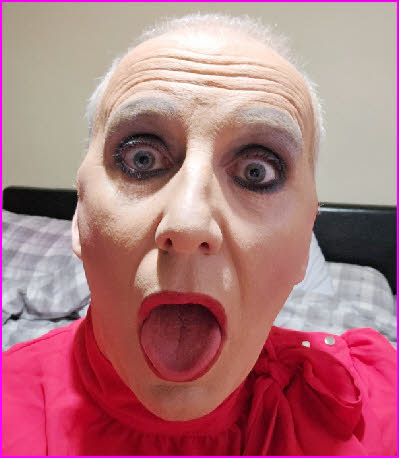Slutty Scottish sissy Amber exposed without his wig on