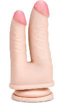 Double-headed dildo for anal and vaginal penetration