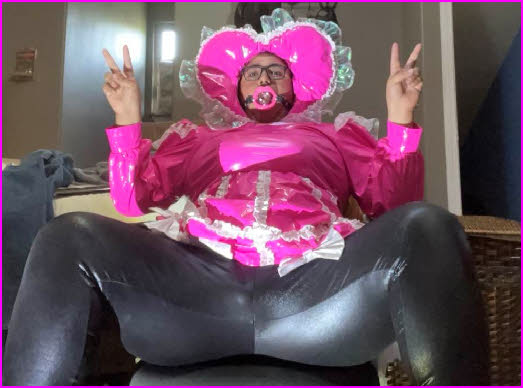 Exposed loser Pink Shiny Bitch looking fucking ridciulous in his fetish clothes Exposed loser Pink Shiny Bitch looking fucking ridciulous in his fetish clothes