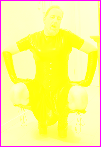 Failed male Udo exposed in a kinky black dress