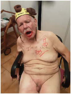 Humiliating writing and dick pics drawn on sissy loser Brian