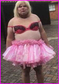 Two-hole sissy whore from Norway in pink tutu