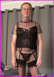 Ruined sissy Jeffrey David Mitchell wearing slutty female lingerie