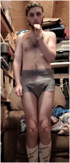 Dumb fag Casey sucking his thumb while dressed in diapers