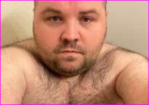 Hairy sissy Mark exposed without wig or make-up